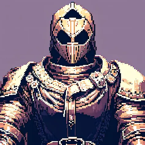 Pixel art, Masterpiece, pix, 1guy, knight, Simple background, Contrast background