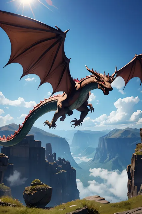 a dragon flying