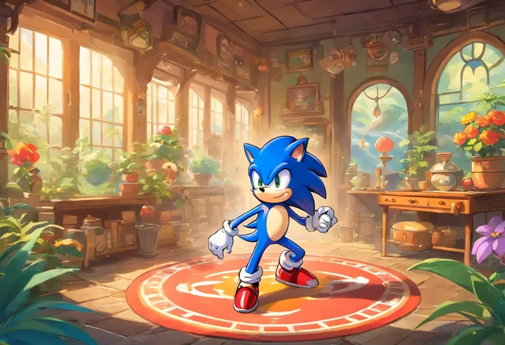 Sonic the hedgehog,estilo jogo cuphead