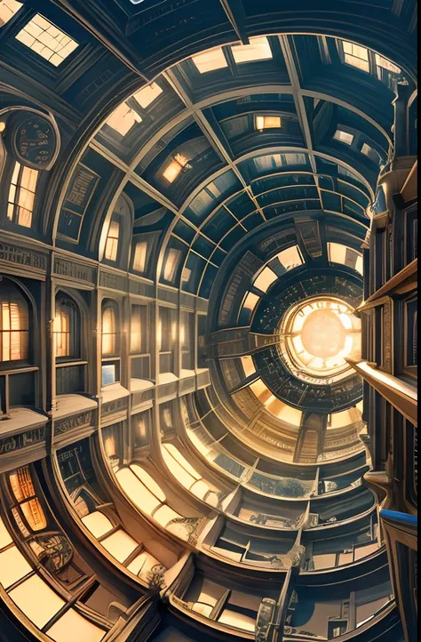 masterpiece, best quality
staring up infite climbing celestial library spiraling towards light, books, spirals, escher, dark sou...