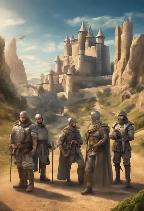 A poster for a military checkpoint in a magical medieval fantasy universe