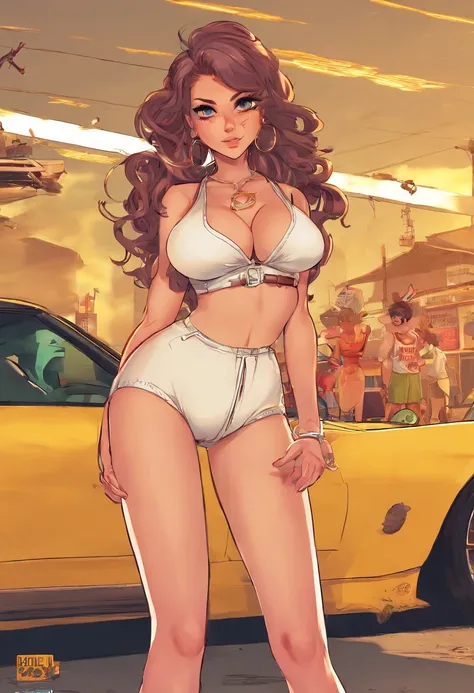 hair light，Cat Girl，full bodyesbian，standing painting，loose t-shirt，white tshirt，handcuff，cat ear，Yellow-eyed，cat tail，A pitiful expression on his face，Lori huge breasts cleavage，hairlong，messy  hair，Kitten Lady，small chest，I didnt wear panties，Mike，petite...