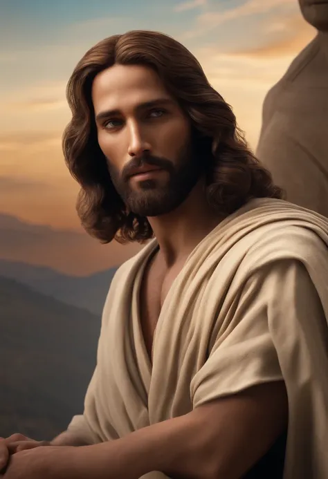 Generate a Profile photo of Jesus, cinematic, 8k, ultra-realistic, hyper-detailed