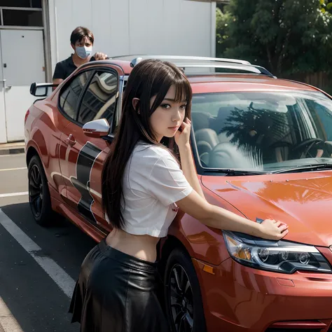 Anime characters　　Draw an anime girl on a car　Paint Car　Painting an anime beautiful girl on a car　Pain car　Car Images