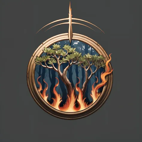 druid, circle of wildfire, simple background