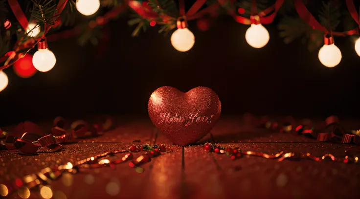 Christmas xmas background red abstract valentine, Red glitter bokeh vintage lights, Happy holiday new year, defocused, Christmas lights defocused background