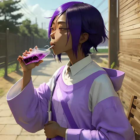 Rukia drinking lean