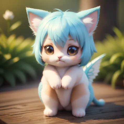 2.3D Chibi soft and fluffy pixie KITTY 3D, by style of Bonnie Hetherington Robson, 8K, product photo