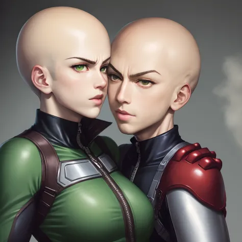 Hero Hunter & One Punch Man kissing