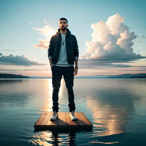 Drake standing on water