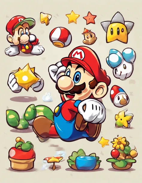 2D、1 Mario only、simple background、Details dont