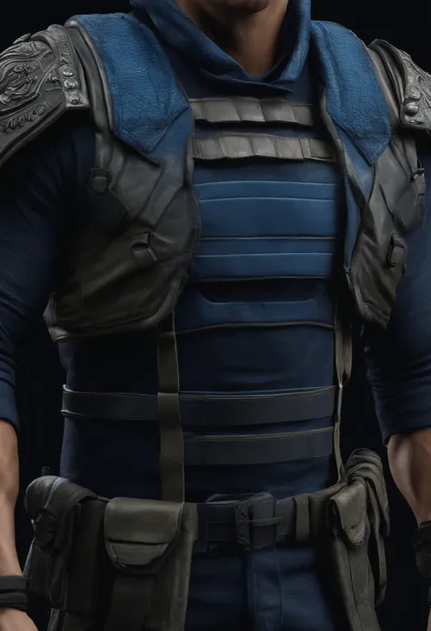 textura para uma camiseta, azul com raios 8k ultra realistas e detalhes que lembram um pano de couro que brilha e um pouco militar