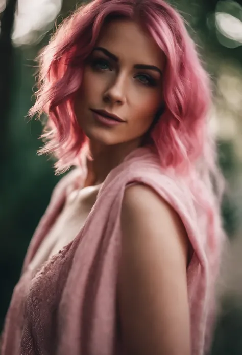 sexy pink hair girl