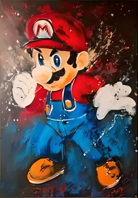 Paintings of the Mario Bros. character, inspired by Mario Cooper, portrait of super mario, inspired by Mario Comensoli, super mario portrait, fan artwork of mario, inspired by Mario Bardi, portrait of mario, inspired by Mario Dubsky, Mario taps, Super Mari...