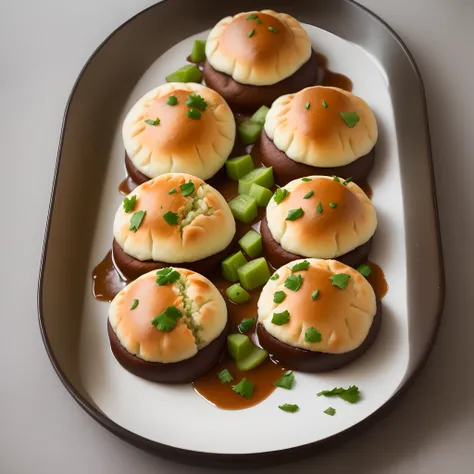 Vegetarian bun with soy filling