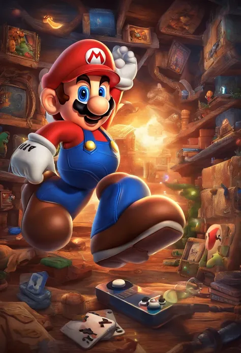 Mario Word playing video games