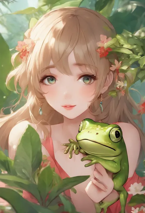 Anime girl disguised as a frog on Jingji