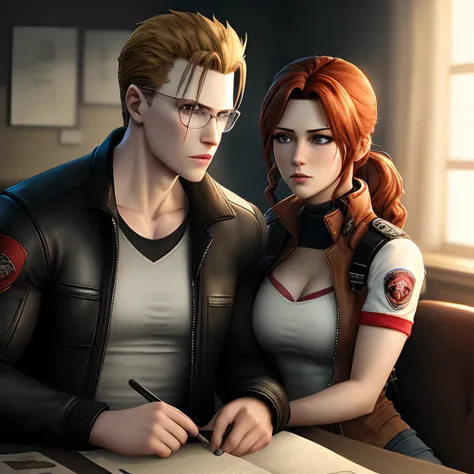 Albert Wesker and Claire Redfield