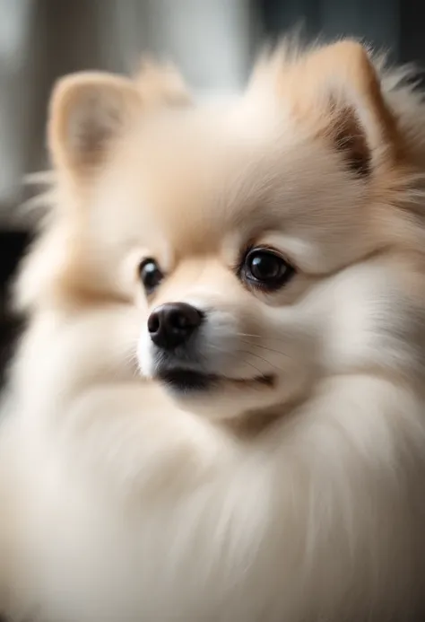 MAKE A POMERANIAN LULU DOG IN WHITE COLOR