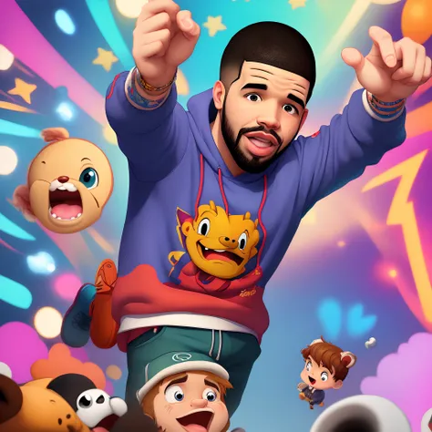 Cartoon drake