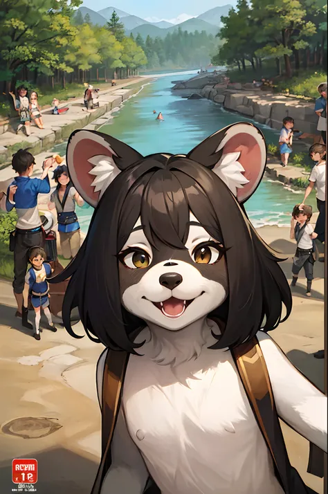 cover_page, super high resolution, detailed background, World Heritage Site, 6+boys, 6+girls, Happy, joyful, absurdres(Photos of solo travelers)(kemono, furry anthro),