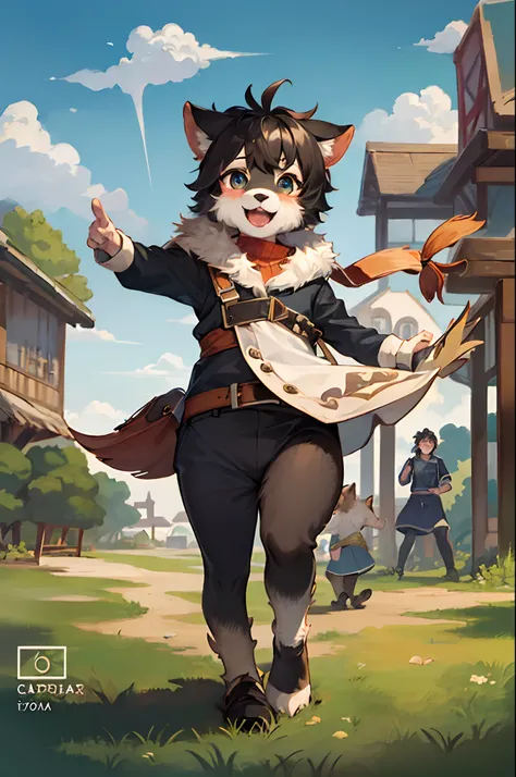 cover_page, super high resolution, detailed background, World Heritage Site, 6+boys, 6+girls, Happy, joyful, absurdres(Photos of solo travelers)(kemono, furry anthro),