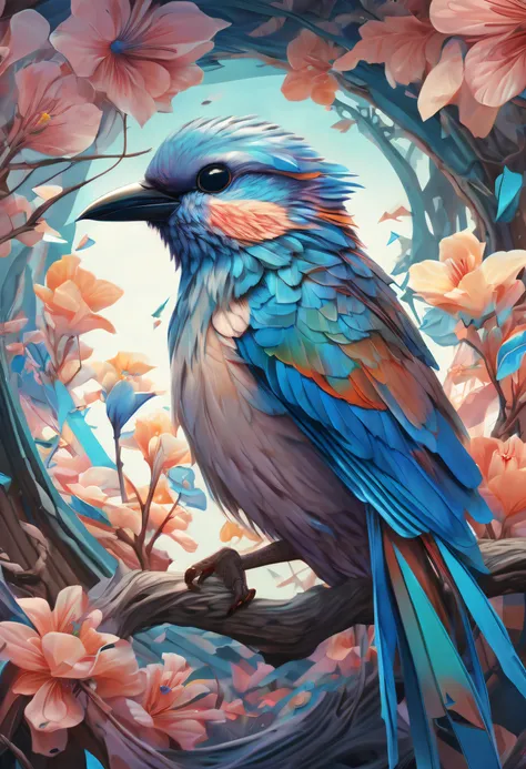 a bird in perfect geometrical harmony, intricate and hyperdetailed by android jones, emily kell, rossdraws, andree wallin, sung ...