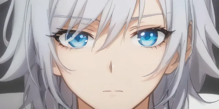 anime, Close-up of a person with blue eyes, Sad cerulean eyes, Perfect Anime Faces, Soft face details anime, Anime Face Details, Anime page, Gray Hair, Beautiful anime face images, Beautiful anime pages, Beautiful anime pages, Highly detailed face anime