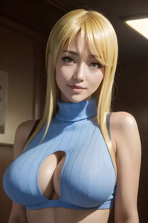 80s_jiaopian, 1girl, blonde hair, ((realistic)), ((photorealistic)),((high-res, masterpiece, best quality, cinema lighting)), masterpiece, best quality:1.2), upper body, solo, 1girl, smile, closed mouth, masterpiece, best quality, 4k, photograph, cinemtaic...