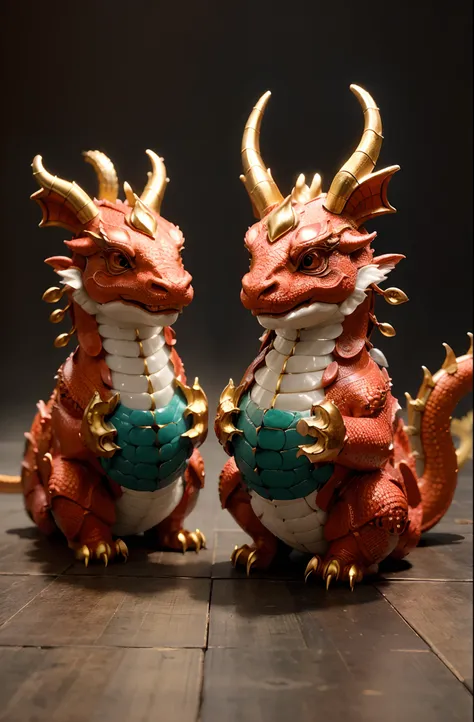 Best quality,Ultra-detailed,Realistic,Handmade Chinese dragon sculpture,Traditional craftsmanship,dragon scale,Detailed eyes,Sharp claws,Vibrant colors,ornate detail,mythological creatures,Fierce expression,Carved faucet head and body,Intricately carved sc...