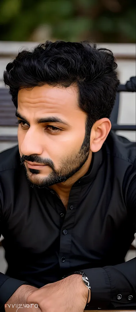 arafed man with a beard and a black shirt sitting on a bench, very very low quality picture, kyza saleem, about 3 5 years old, khyzyl saleem, very clear picture, around 1 9 years old, without beard, sayem reza, portait photo profile picture, mohamed chahin...