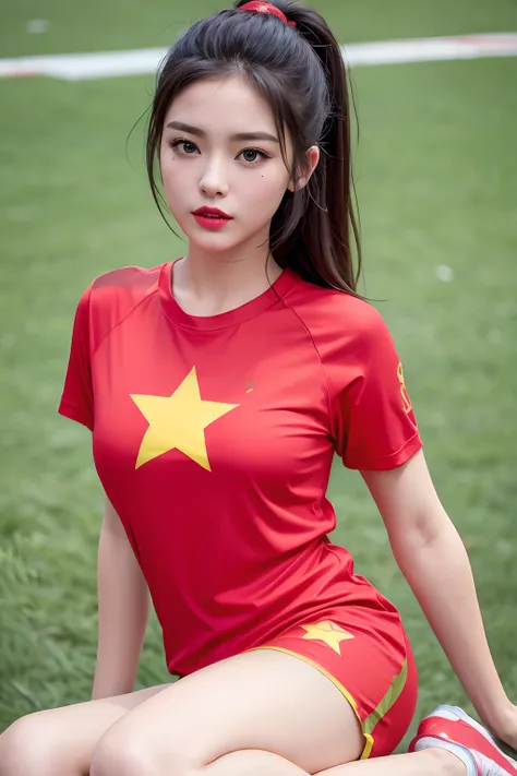 red color t shirt