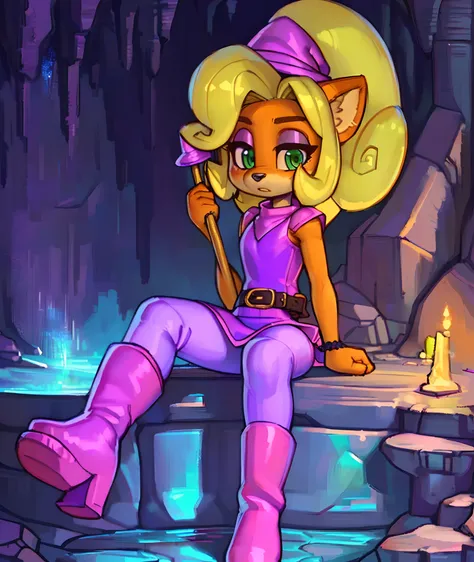 [Coco bandicoot], [Uploaded to e621.net; (Pixelsketcher), (wamudraws)], ((masterpiece)), ((high quality)), ((HD)), ((D&D)), ((mystical)), ((solo portrait)), ((full body)), ((front view)), ((furry; anthro)), ((detailed fur)), ((detailed shading)), ((beautif...