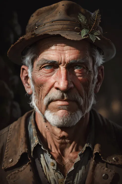 a portrait of an old coal miner in 19th century, beautiful painting with highly detailed face by greg rutkowski and magali villanueve