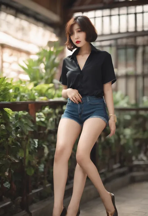 Bob Cut Shorts Thigh Double Beauty Muchimuchi M-Spread Legs Temptation