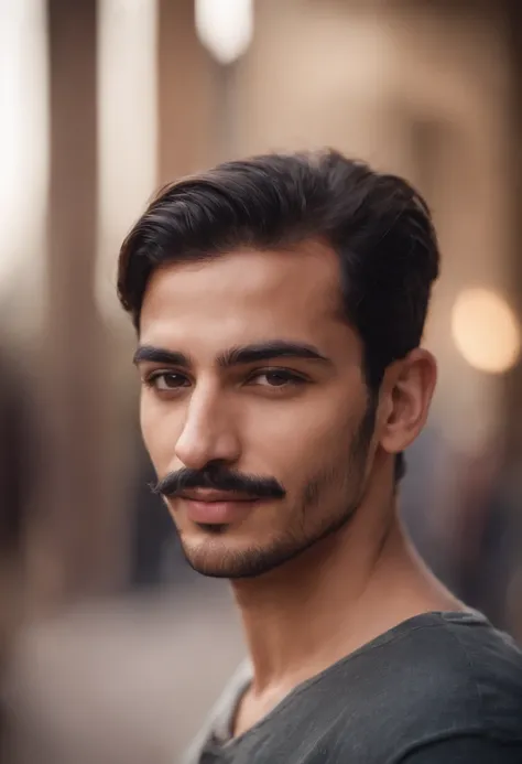 22 year-old Egyptian handsome man with big moustache