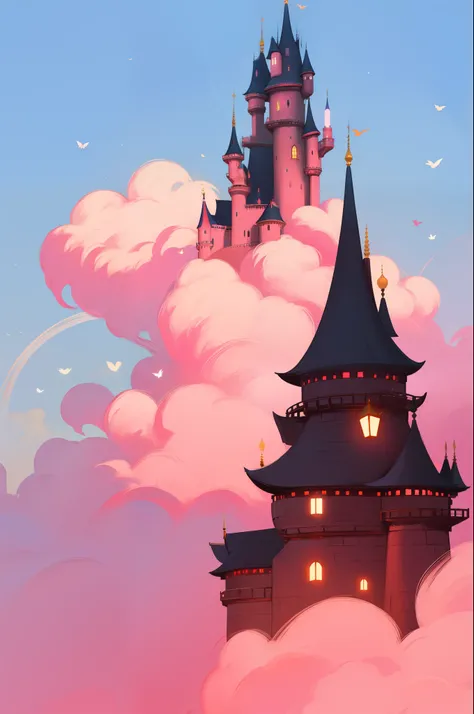 Castles、Fairy tale、Fantastical、pink there、evening glow