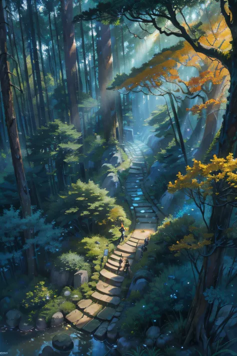 Come on，Lets enter a forest full of fantasy creatures。When you step into this forest，You will immediately feel an atmosphere of mystery and magic。The dense trees are almost completely intertwined with each other，A green canopy was formed，Let the sunlight o...