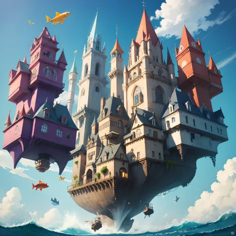 Flying castles and flying fish