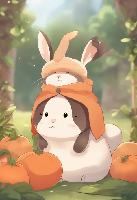 Hareful、soothing、spherical、Has a small、kawaii、fluffly、Mofumofu、a smile、Carrot