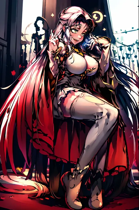 Rip Van Winkle, Hellsing Ultimate,full body, walking, divine aura, sun halo, solar halo, long skirt, porcelain skin, ethereal, graceful movement, flowing black hair, radiant beauty, enchanting gaze, serene expression, soft sunlight, angelic presence, celes...