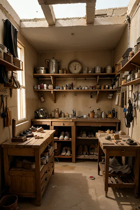 Design of a shoemakers workshop in the Middle East style