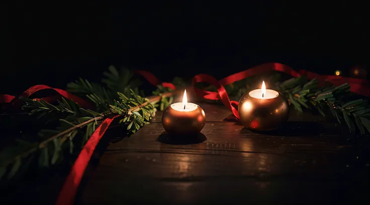 Christmas decoration on dark background