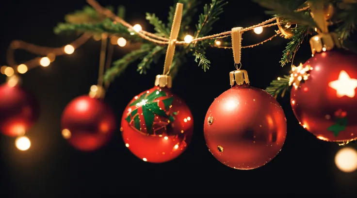 Christmas decoration on dark background