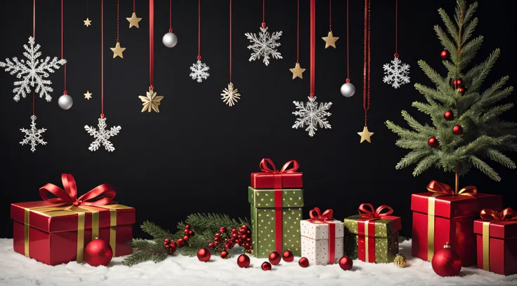 Christmas decoration on dark background