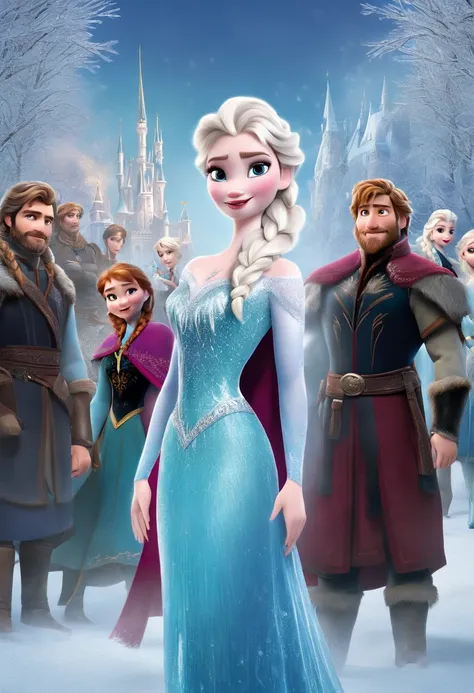 (bestquality, masterpiece), 1girls, Upper body, looking at the audience, frozen, elsa, White background