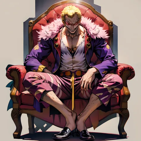 the joker、doflamingo、lunette de soleil、one piece、realisitic、full body shot