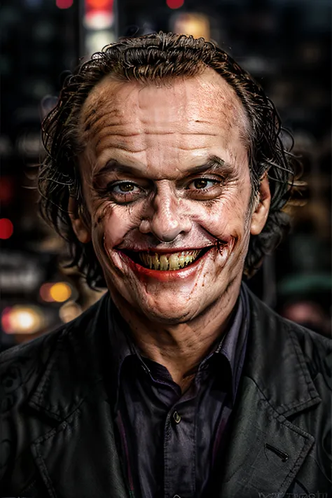 High quality photograph,Joker2 smiling at camera,