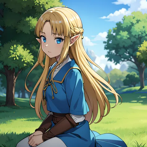 Zelda,in hyrule field,blonde