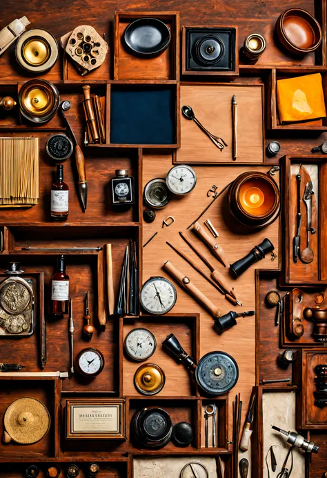 knolling of antiques